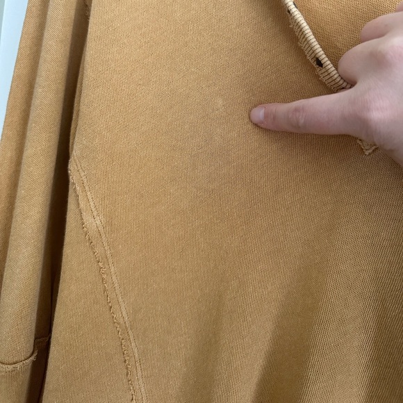 We the Free Long Sleeve Thermal Top V-Neck XS Small Mustard Yellow - Picture 4 of 5